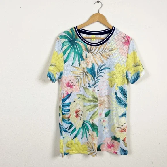 Farm Rio Floral Mesh Shirt Size P - Picture 1 of 7